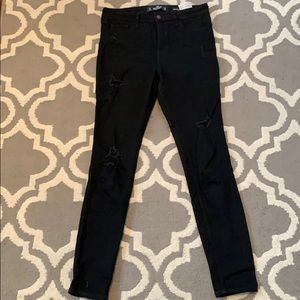 Ripped black hollister jeans
